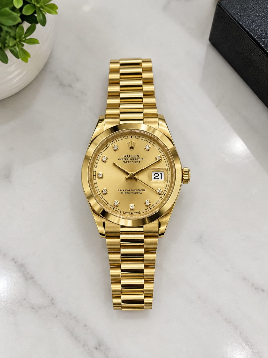 ZARNISH Royal Gold Prestige – Diamond-Style Luxury Watch
