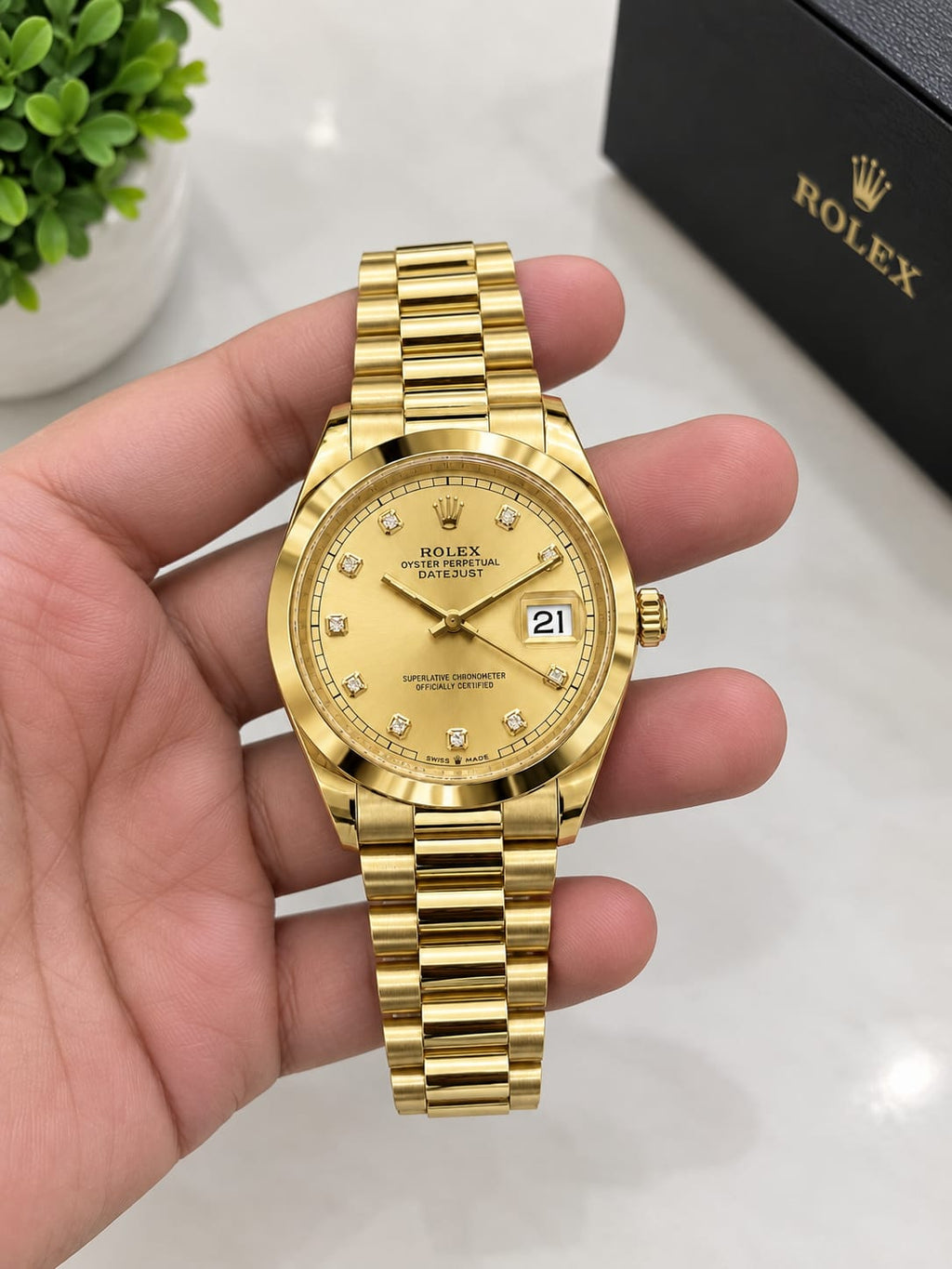 ZARNISH Royal Gold Prestige – Diamond-Style Luxury Watch