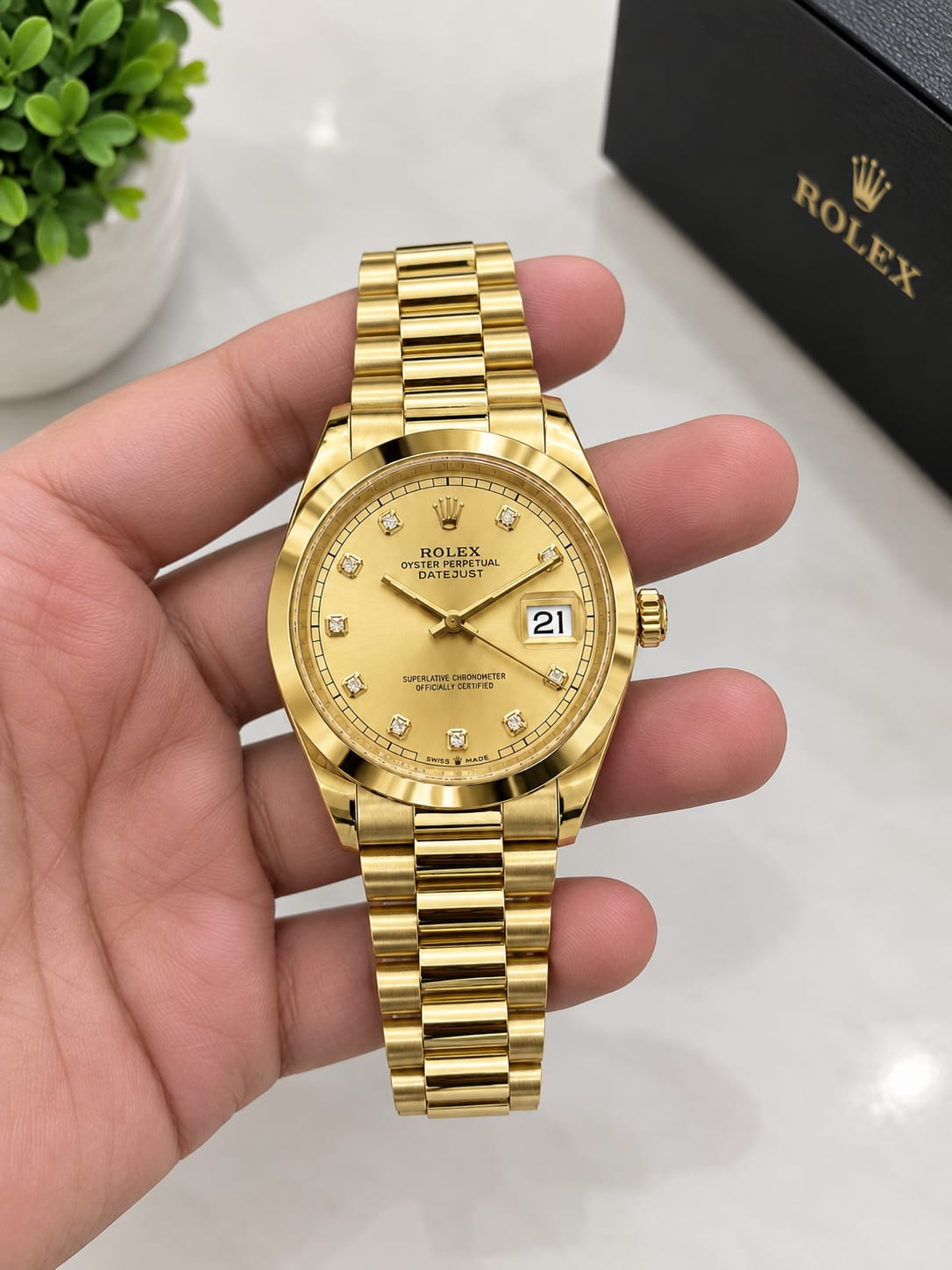 ZARNISH Royal Gold Prestige – Diamond-Style Luxury Watch