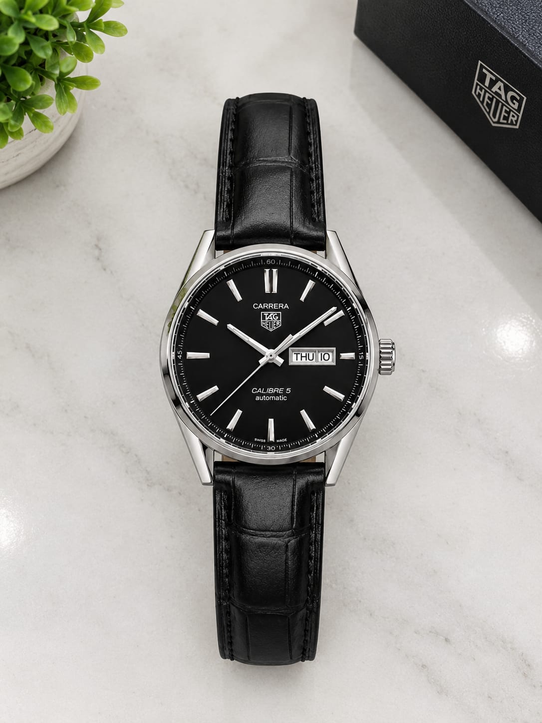 ZARNISH Carrera Classic – Black Leather Automatic Watch
