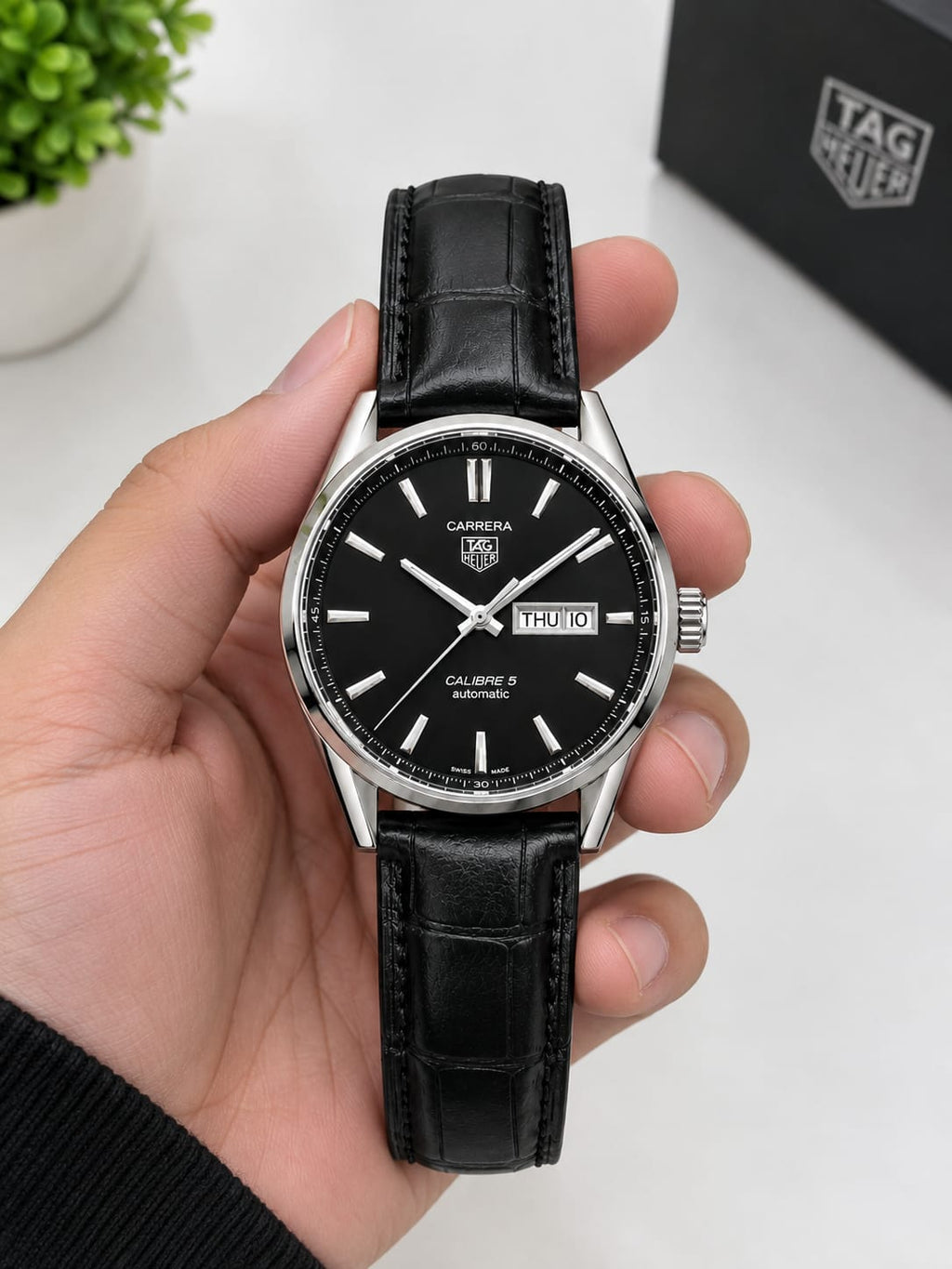 ZARNISH Carrera Classic – Black Leather Automatic Watch